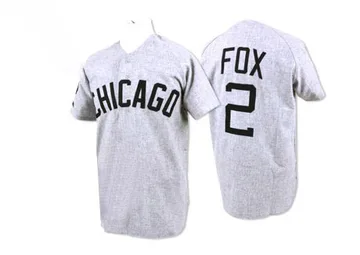 Nellie Fox Men's Chicago White Sox Replica 1960 Throwback Jersey - Grey