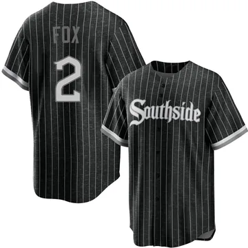 Nellie Fox Men's Chicago White Sox Replica 2021 City Connect Jersey - Black