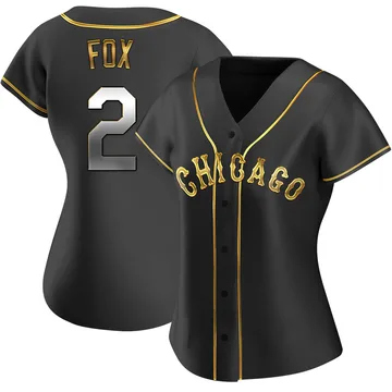 Nellie Fox Women's Chicago White Sox Replica Alternate Jersey - Black Golden