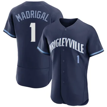 Nick Madrigal Men's Chicago Cubs Authentic 2021 City Connect Jersey - Navy