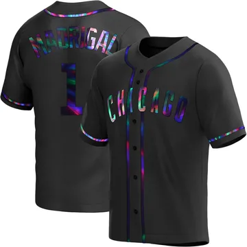 Nick Madrigal Men's Chicago Cubs Replica Alternate Jersey - Black Holographic