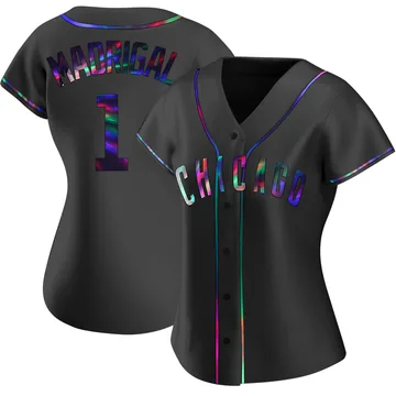 Nick Madrigal Women's Chicago Cubs Replica Alternate Jersey - Black Holographic