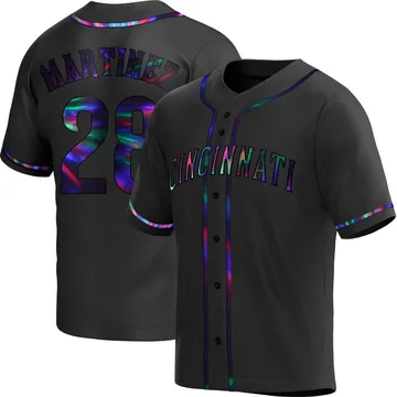 Nick Martinez Men's Cincinnati Reds Replica Alternate Jersey - Black Holographic