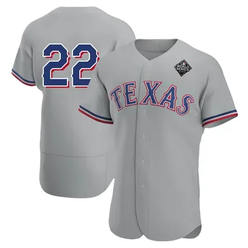 Nick Martinez Men's Texas Rangers Authentic Road 2023 World Series Jersey - Gray