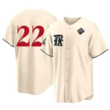 Nick Martinez Men's Texas Rangers Replica 2023 City Connect 2023 World Series Jersey - Cream