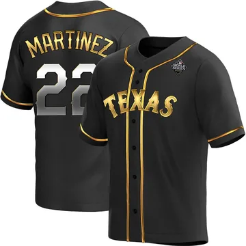 Nick Martinez Men's Texas Rangers Replica Alternate 2023 World Series Jersey - Black Golden