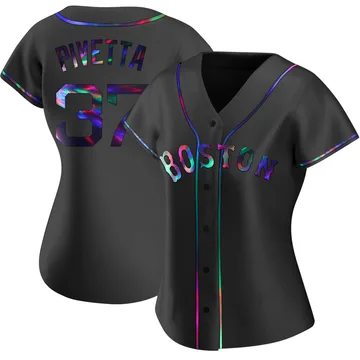 Nick Pivetta Women's Boston Red Sox Replica Alternate Jersey - Black Holographic