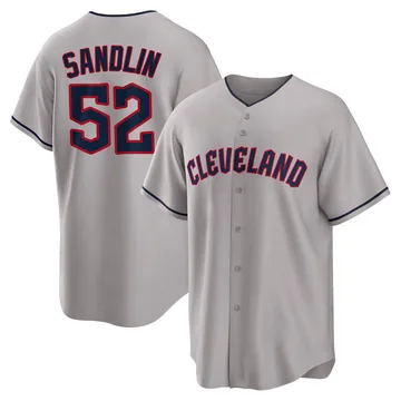 Nick Sandlin Men's Cleveland Guardians Replica Road Jersey - Gray