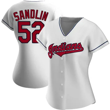 Nick Sandlin Women's Cleveland Guardians Authentic Home Jersey - White