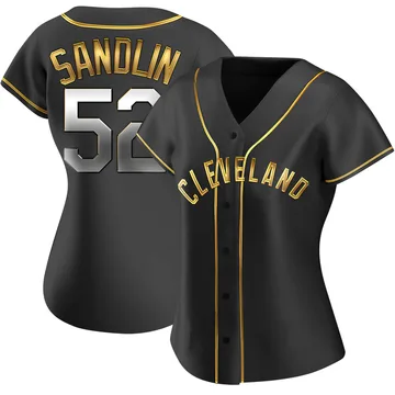 Nick Sandlin Women's Cleveland Guardians Replica Alternate Jersey - Black Golden