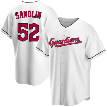 Nick Sandlin Youth Cleveland Guardians Replica Home Jersey - White