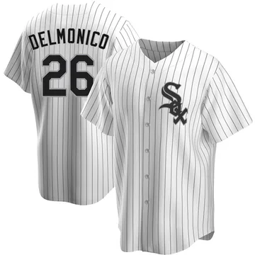 Nicky Delmonico Men's Chicago White Sox Replica Home Jersey - White