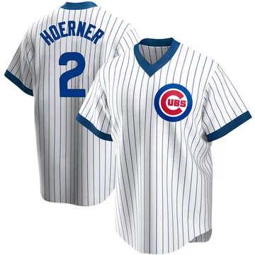 Nico Hoerner Men's Chicago Cubs Replica Home Cooperstown Collection Jersey - White