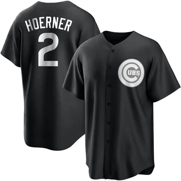 Nico Hoerner Youth Chicago Cubs Replica Jersey - Black/White