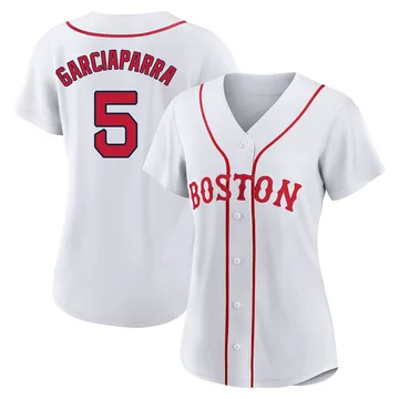 Nomar Garciaparra Women's Boston Red Sox Authentic 2021 Patriots' Day Jersey - White