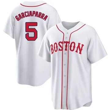 Nomar Garciaparra Youth Boston Red Sox Replica 2021 Patriots' Day Jersey - White