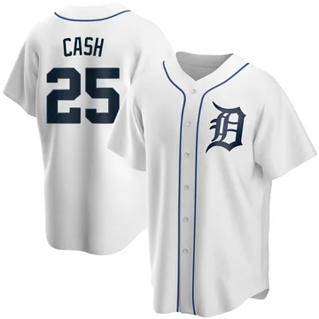 Norm Cash Men's Detroit Tigers Replica Home Jersey - White