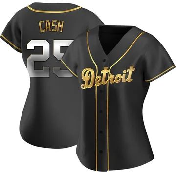 Norm Cash Women's Detroit Tigers Replica Alternate Jersey - Black Golden