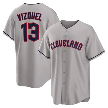 Omar Vizquel Men's Cleveland Guardians Replica Road Jersey - Gray