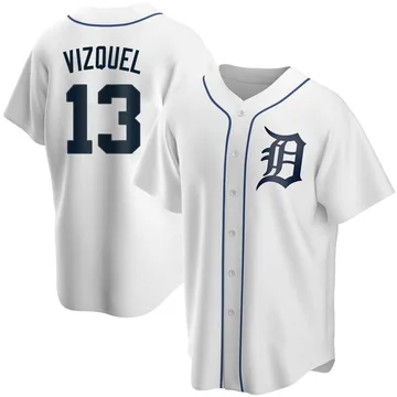 Omar Vizquel Men's Detroit Tigers Replica Home Jersey - White