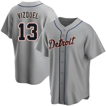 Omar Vizquel Men's Detroit Tigers Replica Road Jersey - Gray