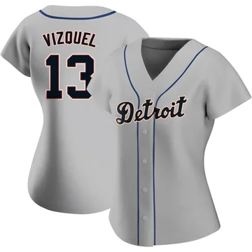 Omar Vizquel Women's Detroit Tigers Authentic Road Jersey - Gray