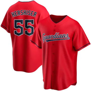 Orel Hershiser Men's Cleveland Guardians Replica Alternate Jersey - Red