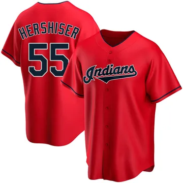 Orel Hershiser Men's Cleveland Guardians Replica Alternate Jersey - Red