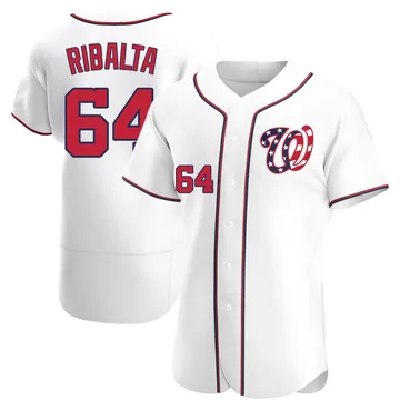 Orlando Ribalta Men's Washington Nationals Authentic Alternate Jersey - White