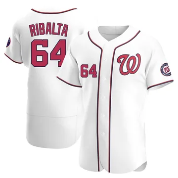 Orlando Ribalta Men's Washington Nationals Authentic Home Jersey - White