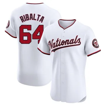 Orlando Ribalta Men's Washington Nationals Elite Home Jersey - White