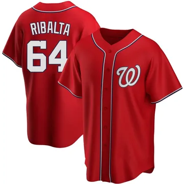 Orlando Ribalta Men's Washington Nationals Replica Alternate Jersey - Red