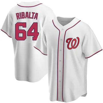 Orlando Ribalta Men's Washington Nationals Replica Home Jersey - White