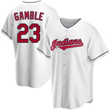 Oscar Gamble Men's Cleveland Guardians Replica Home Jersey - White