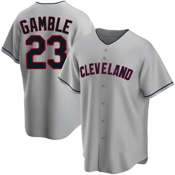 Oscar Gamble Men's Cleveland Guardians Replica Road Jersey - Gray