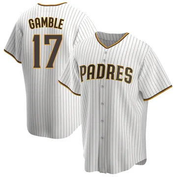 Oscar Gamble Men's San Diego Padres Replica Home Jersey - White/Brown