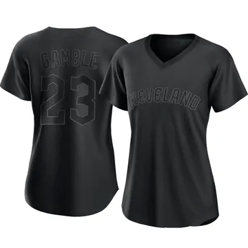 Oscar Gamble Women's Cleveland Guardians Authentic Pitch Fashion Jersey - Black