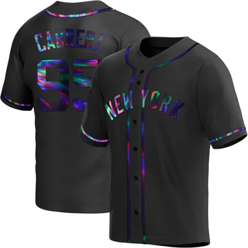 Oswaldo Cabrera Men's New York Yankees Replica Alternate Jersey - Black Holographic