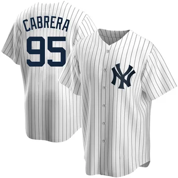 Oswaldo Cabrera Men's New York Yankees Replica Home Jersey - White