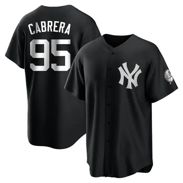 Oswaldo Cabrera Men's New York Yankees Replica Jersey - Black/White