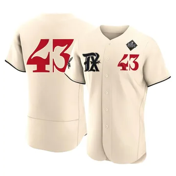 Owen White Men's Texas Rangers Authentic 2023 City Connect 2023 World Series Jersey - Cream