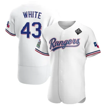 Owen White Men's Texas Rangers Authentic Home 2023 World Series Jersey - White