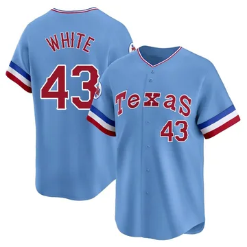 Owen White Men's Texas Rangers Limited Cooperstown Collection Jersey - Light Blue