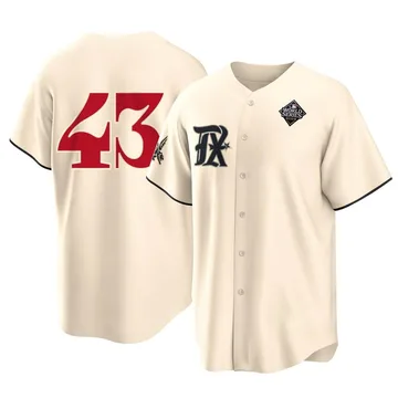 Owen White Men's Texas Rangers Replica 2023 City Connect 2023 World Series Jersey - Cream