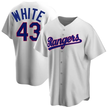 Owen White Men's Texas Rangers Replica Home Cooperstown Collection Jersey - White