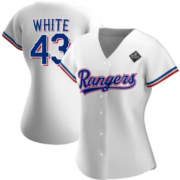 Owen White Women's Texas Rangers Authentic Home 2023 World Series Jersey - White