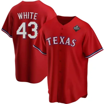 Owen White Youth Texas Rangers Replica Alternate 2023 World Series Jersey - Red