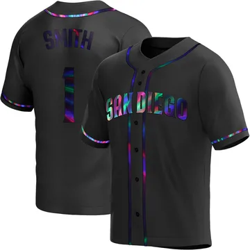 Ozzie Smith Men's San Diego Padres Replica Alternate Jersey - Black Holographic