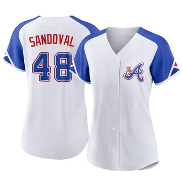 Pablo Sandoval Women's Atlanta Braves Authentic 2023 City Connect Jersey - White