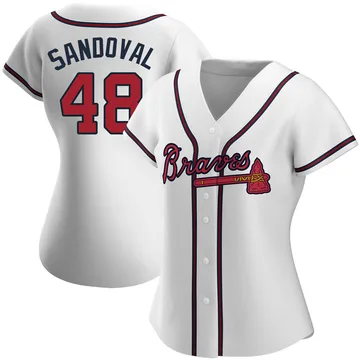 Pablo Sandoval Women's Atlanta Braves Authentic Home Jersey - White